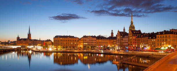 istock Stockholm city at night 1325469189