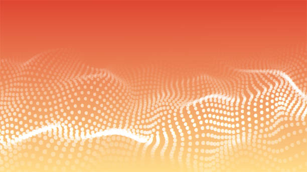 istock Abstract digital background of glow particles. Color music sound wave. Vector technology dynamic dots background. 1325472873