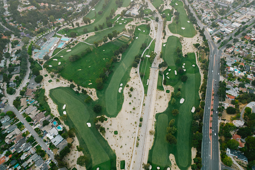 Aerial of golf course