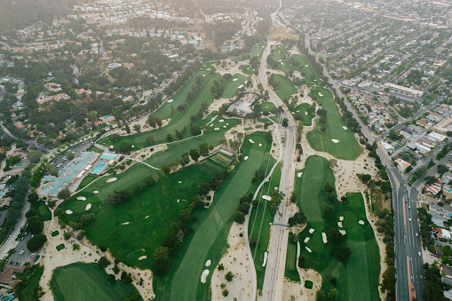 Aerial of golf course