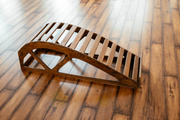 istock Yoga wooden Backbend Bench in studio for doing Stretching Exercises 1325478022