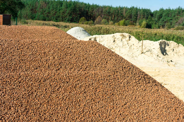 istock A lot of expanded clay in a pile on the construction site. 1325487552