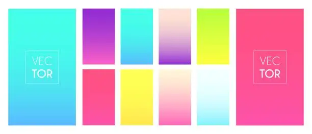 Vector illustration of Colorful gradient background. Pastel color wallpaper. Soft multicolor screen.