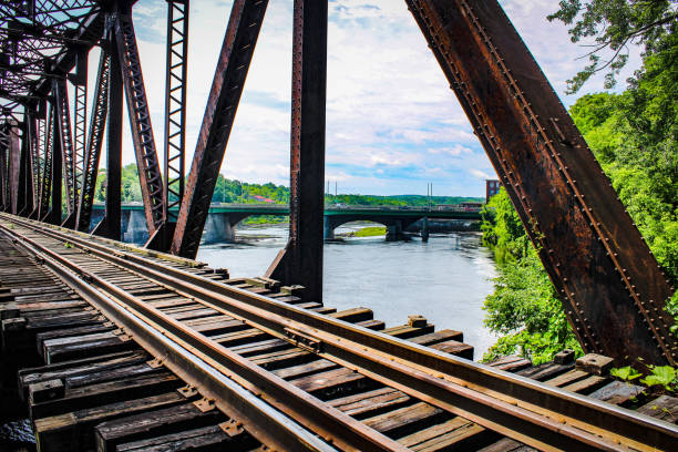 istock Historic Railroad Bridges over Kennebec River 1325500234
