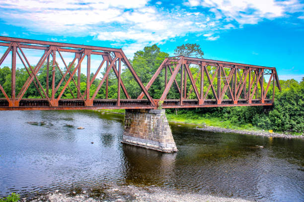 istock Historic Railroad Bridges over Kennebec River 1325500285
