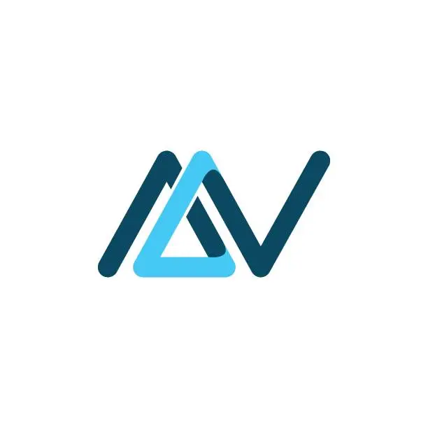 Vector illustration of Av or mv Letter  icon  Vector design