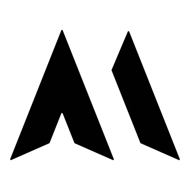 Letter M Mm Monogram Icon Design Minimal Stock Illustration
