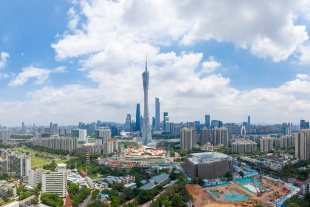 istock Guangzhou tower, a landmark building in Guangzhou 1325514094