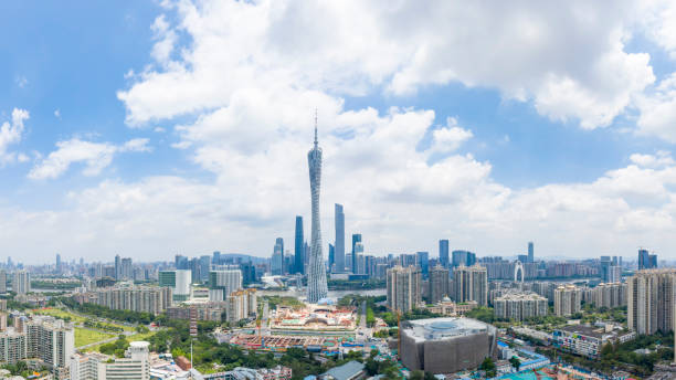 istock Guangzhou tower, a landmark building in Guangzhou 1325514111
