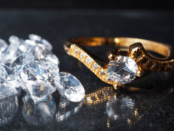 istock Close up shoot of shiny diamonds 1325517049