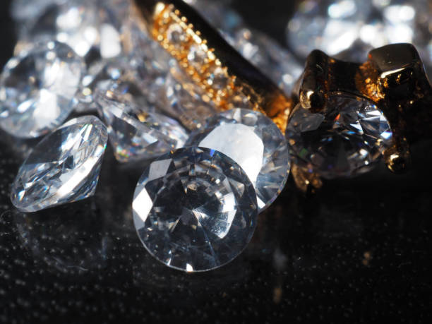 istock Close up shoot of shiny diamonds 1325517073