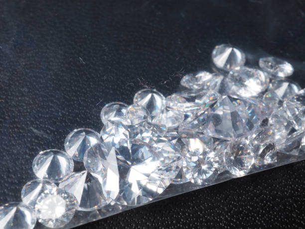 istock Close up shoot of shiny diamonds 1325517079