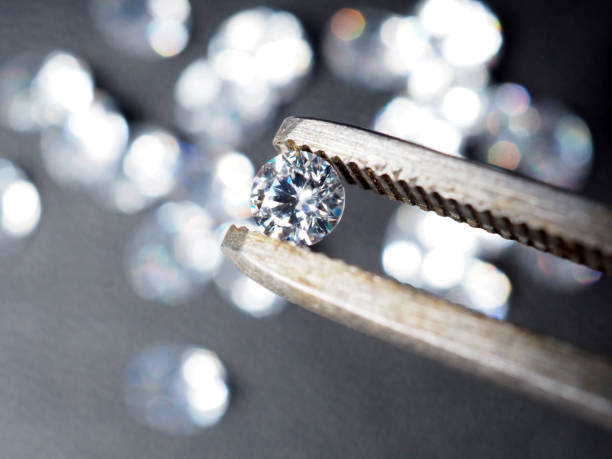 istock Close up shoot of shiny diamonds 1325517210