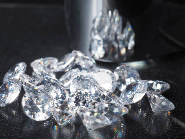 istock Close up shoot of shiny diamonds 1325517227