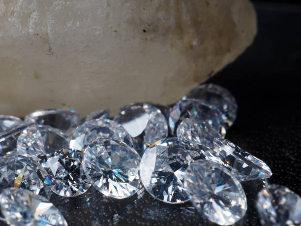 istock Close up shoot of shiny diamonds 1325517248