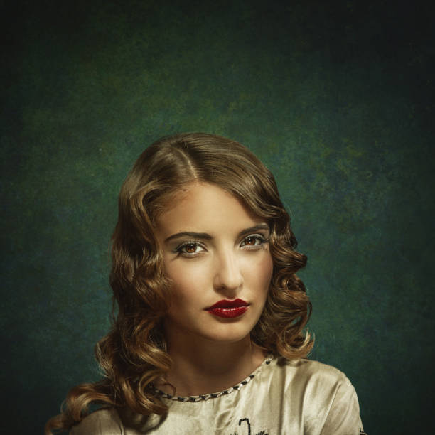 Vintage scene with a beauty