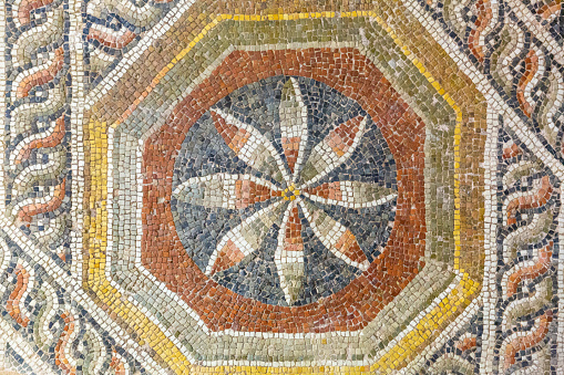 Closeup Detail of an Ancient Mosaic
