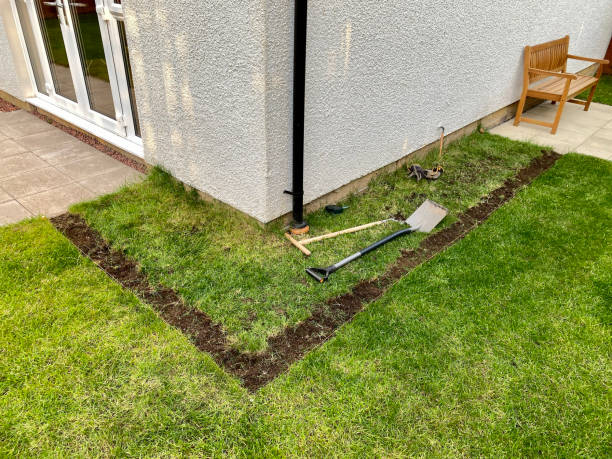 istock Garden path preparation work in house garden 1325531882