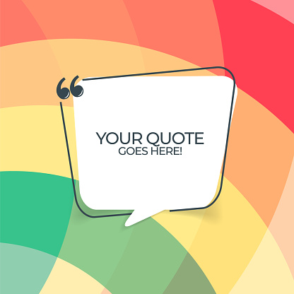 Vector quote template trendy style stock illustration. Colorful background illustration