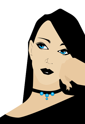 Digital illustration portraying an alternate girl
