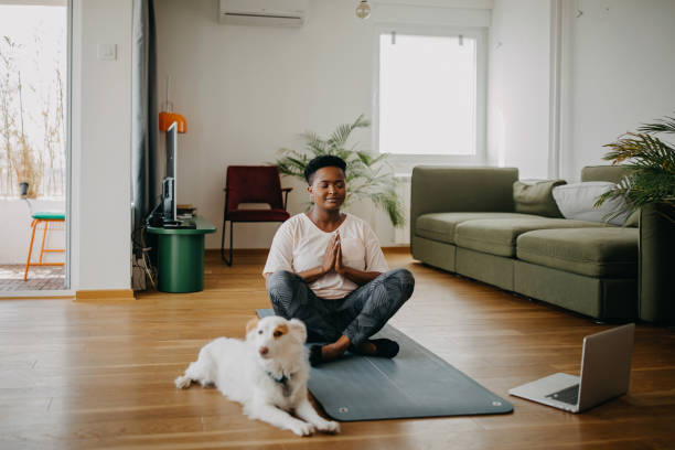 istock Young woman doing yoga 1325539498