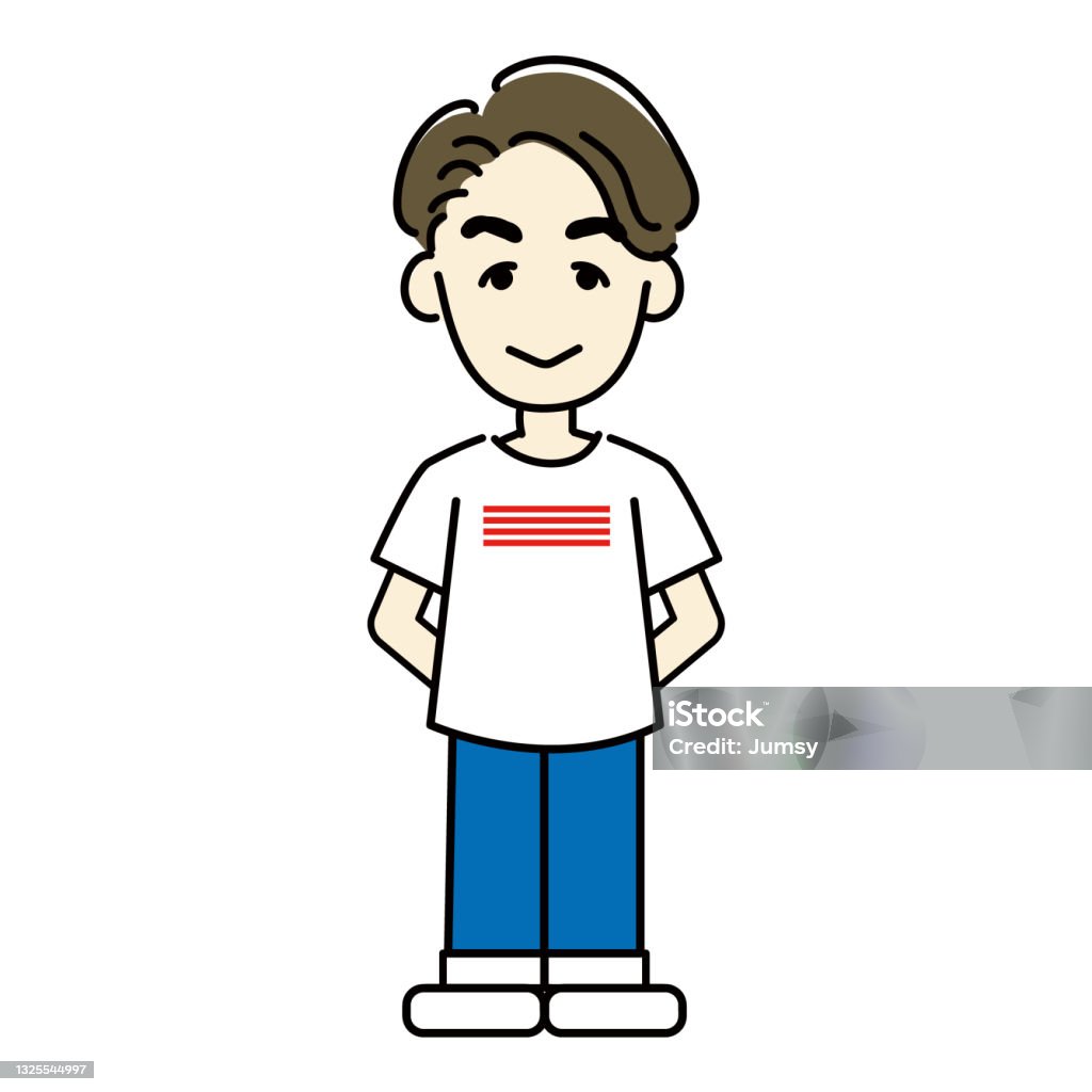 Drawing Of A Simple Boy With A Cute Smile Full Body Icon Stock Illustration - Download Image Now - iStock Drawing Of A Simple Boy With A Cute Smile Full Body Icon Stock Illustration - Download Image Now - iStock