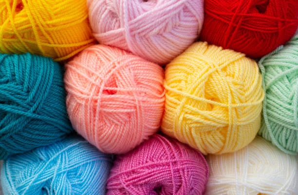 istock Multi-colored skeins of yarn.  Background image. 1325545182