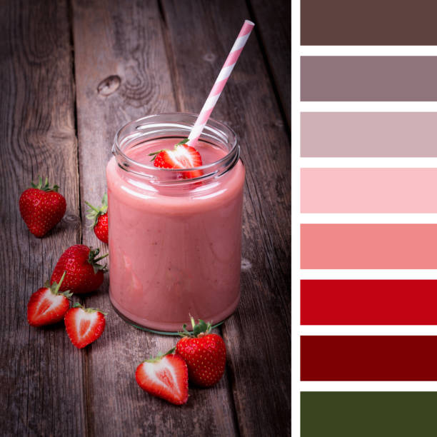 Strawberry smoothie colour palette