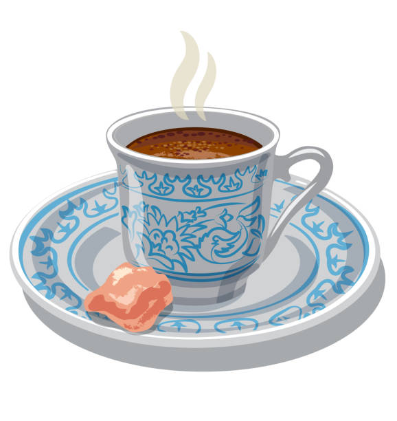 Tradizionale Caffè Turco - Immagini vettoriali stock e altre
