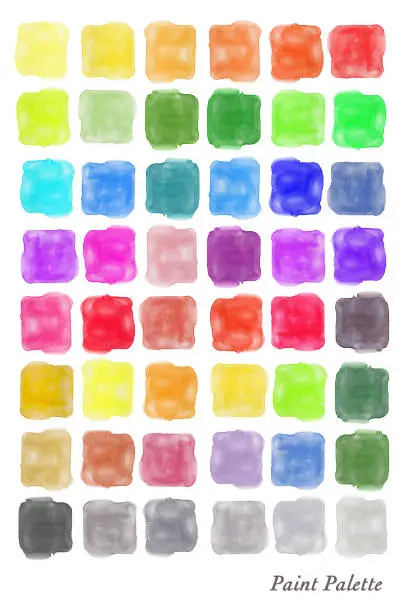 Vector illustration of Watercolour palette