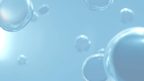 istock Transparent Cosmetic Gas Bubbles Under Water in Full Frame Macro Close Up Banner Background 1325558554