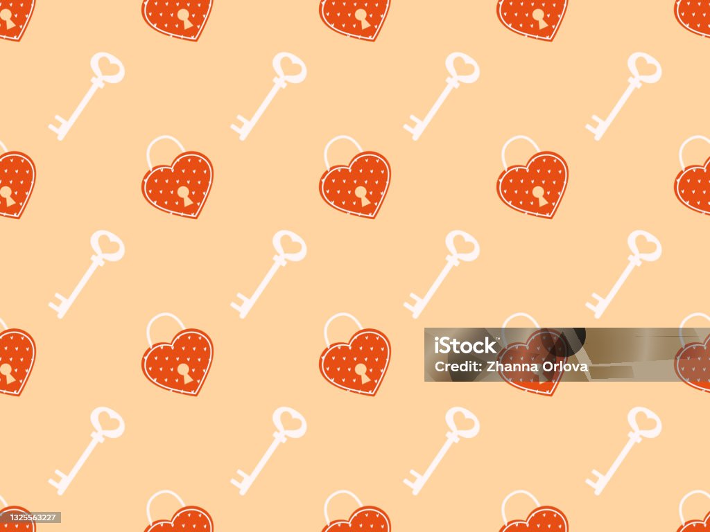 Love Lockdown Note Pattern Seamless Pattern With Locks And Keys Cute Pattern With A Love Lock On A ...