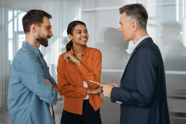 istock Business people working in modern office, planning start up, talking, discussion creative ideas. Successful business concept 1325565820