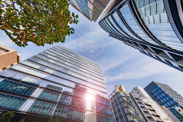 istock Blue sky and urban buildings 1325575782