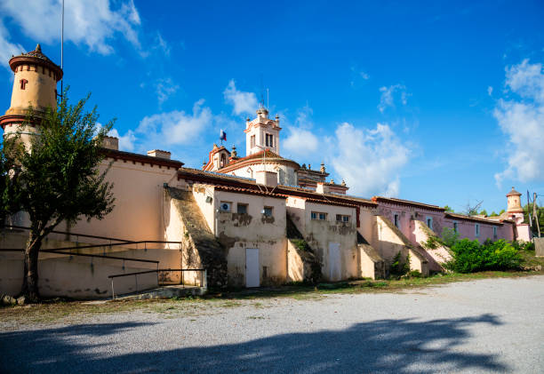 Olivella, Catalonia, Spain -  October 09, 2016: Sakya Tashi Ling, monastery buddhism in Garraf,  province of Barcelona