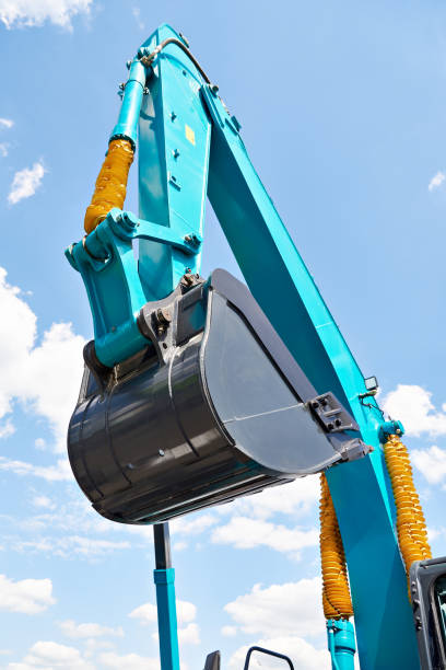 istock Excavator bucket hydraulics 1325582666