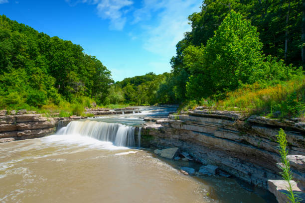 istock Waterfalls and Fall Colors-Coatrack Falls-Indiana 1325582684