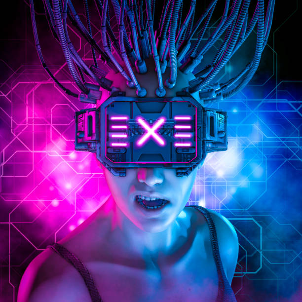 istock Hardwired cyberpunk girl 1325588354