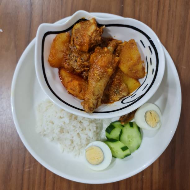 istock Nasi Lemak with curry chicken 1325588516