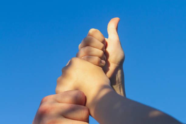 Hands in yoga Mudra symbolic  and spiritual gesture in yoga.