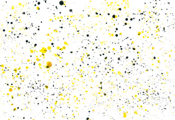 istock Abstract colorful background with color splashes on white board. Water drops on background. Abstract art wallpaper. Hand drawn watercolor illustration. Colorful blots. Rain imitation 1325593840