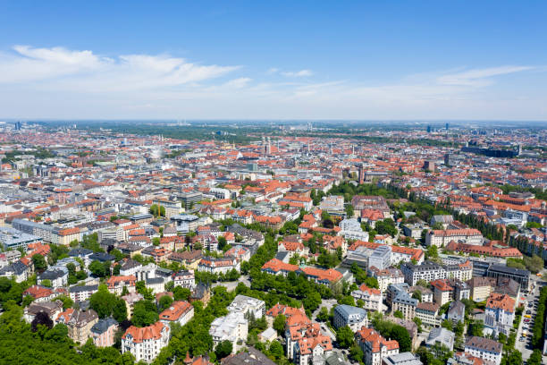 istock Residential District in Central Munich, Aerial View 1325593851