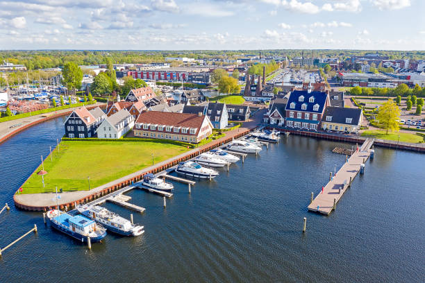 istock Aerial from the harbor from Huizen in the Netherlands 1325594737