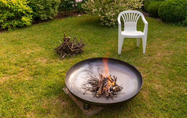 istock A safe fireplace in the backyard garden. 1325597218