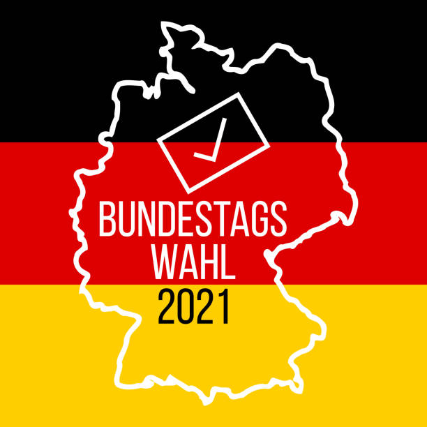 istock bundestagswahl 2021 - german federal elections, flat vector banner or poster with german map outline 1325601275