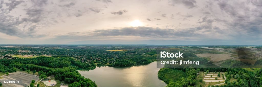 Heart Lake Conservation Park in Brampton at dusk, Ontario, Canada Ontario, Canada. Brampton - Canada Stock Photo