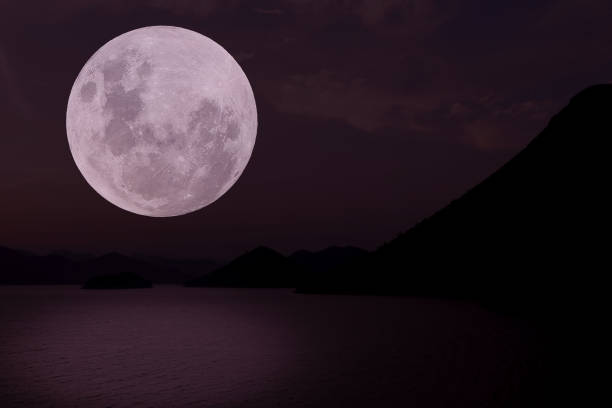 istock Full moon on sky lake in the night. 1325610755