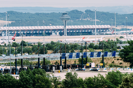 KALININGRAD, RUSSIA - JUNE 13, 2018: View of the modern Kaliningrad football stadium (also called Arena Baltika) for holding games of the FIFA World Cup of 2018 in Russia.