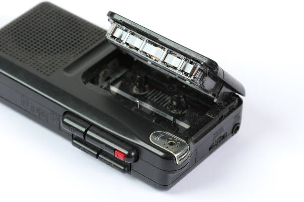 istock Vintage micro cassette recorder. Portable analog voice recorder 1325615681