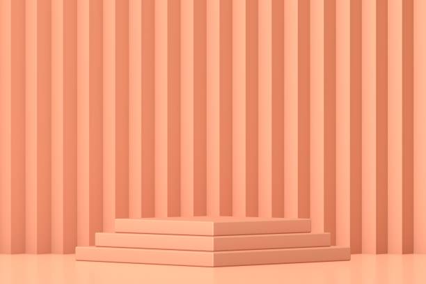 istock Podium and minimal abstract background, 3d rendering geometric shape, Stage for awards on website in modern. Empty product stand. 1325617637